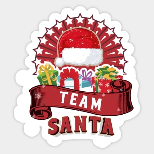 Team Santa Family Christmas Squad Sticker